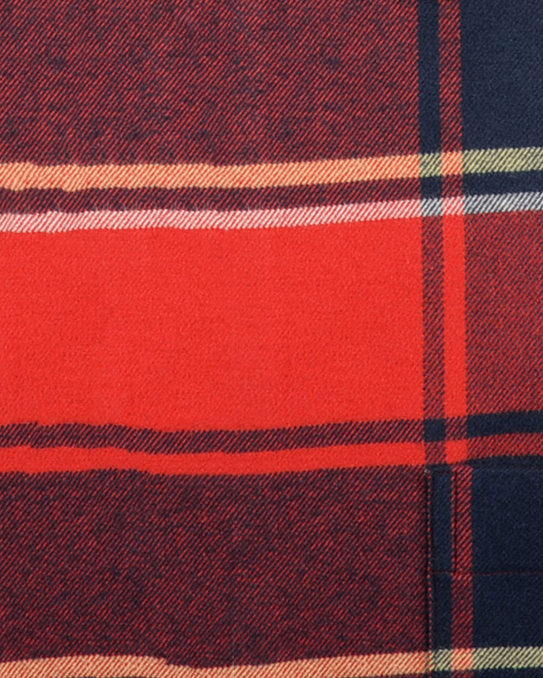 Red Navy Tartan Flannel Shirt - 4
