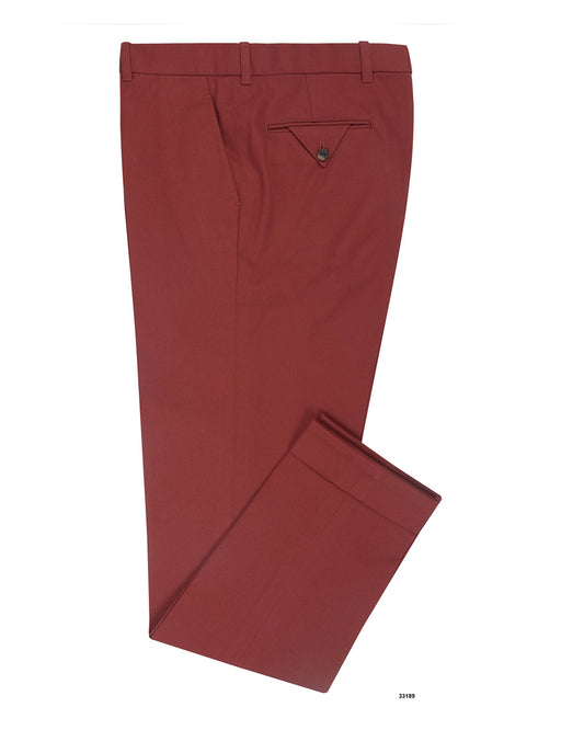 Brisbane Moss Maroon Cotton Cavalry Twill