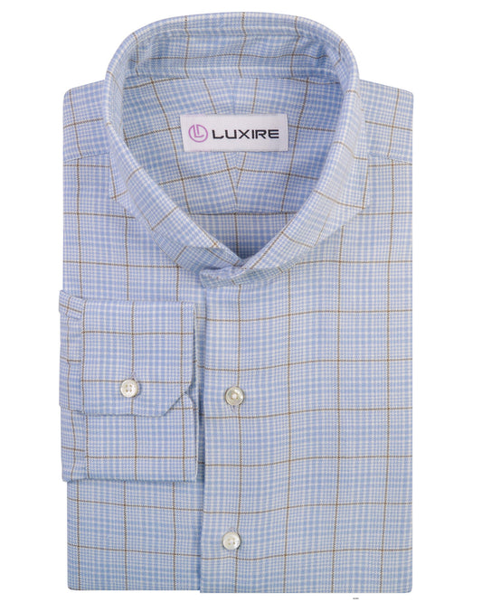 Cashmerello Alumo: Pastle Blue Olive Glen Checks