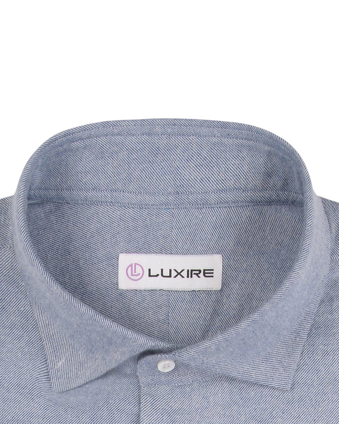 Teal Blue Twill Flannel Shirt - 2