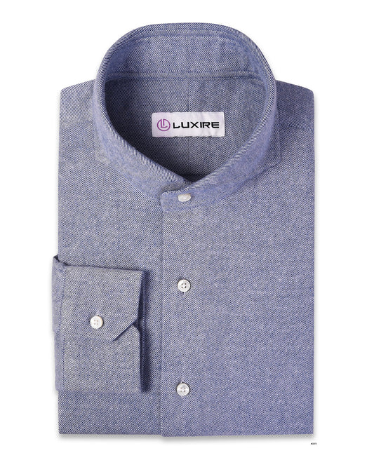 Blue Twill Flannel Shirt