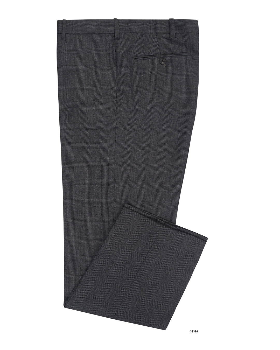 Dugdale Fine Worsted - Grey Prince of Wales Pant - 1