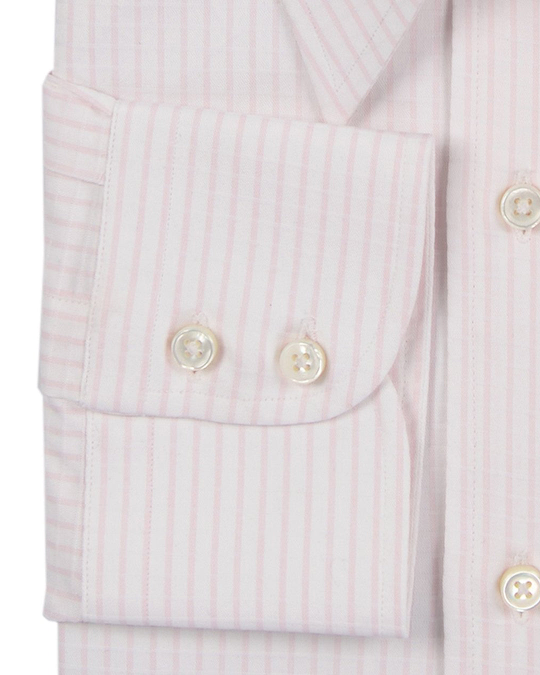 Lustrous Pink White Graph Checks Twill - 3