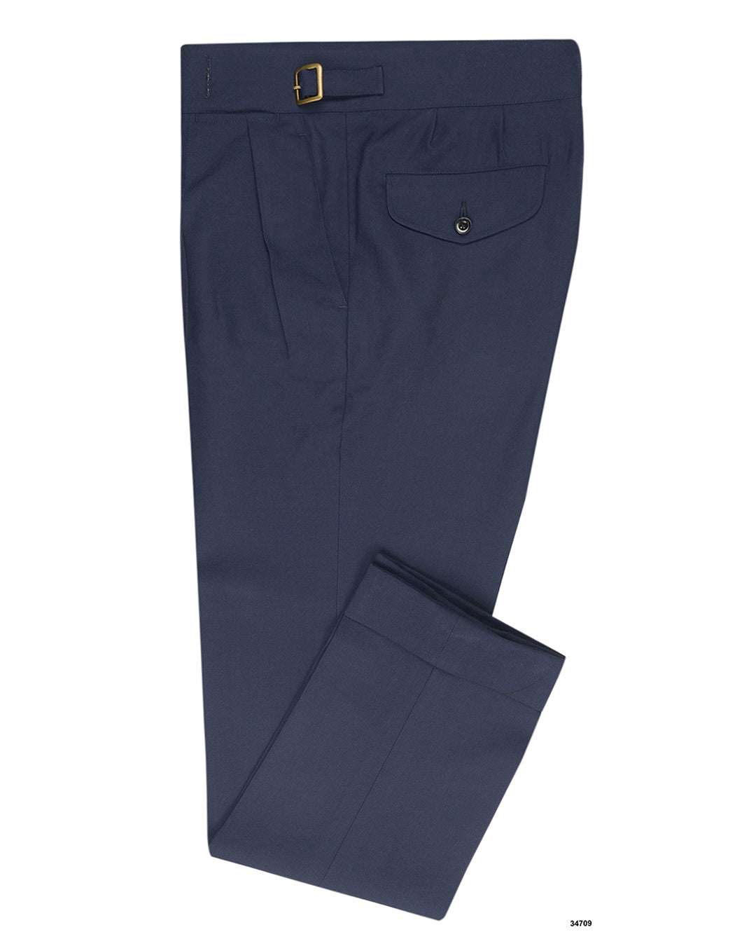 Holland & Sherry Crispaire Navy Solid