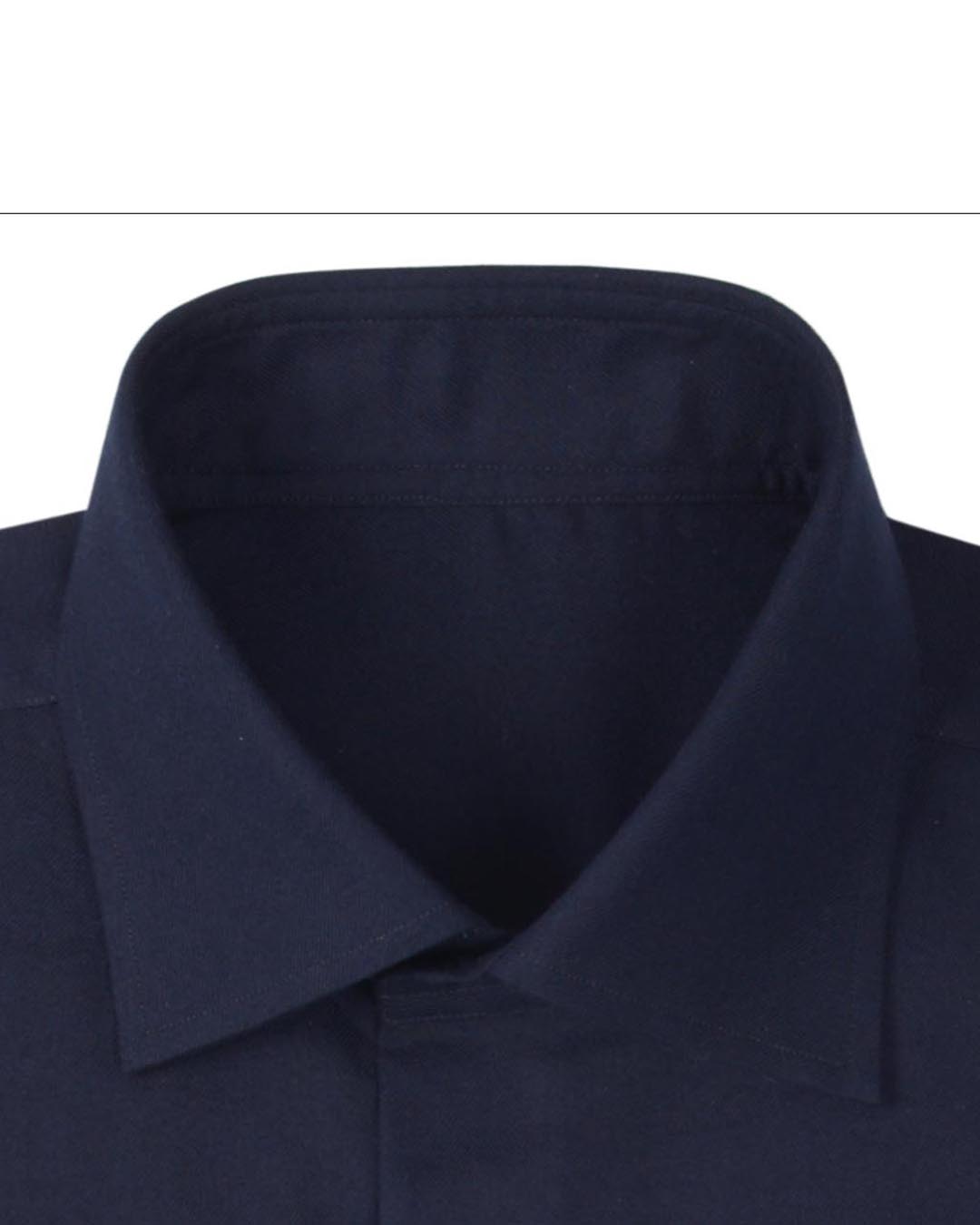 Cashmerello Alumo: Dark Navy Blue Cotton Twill - 2