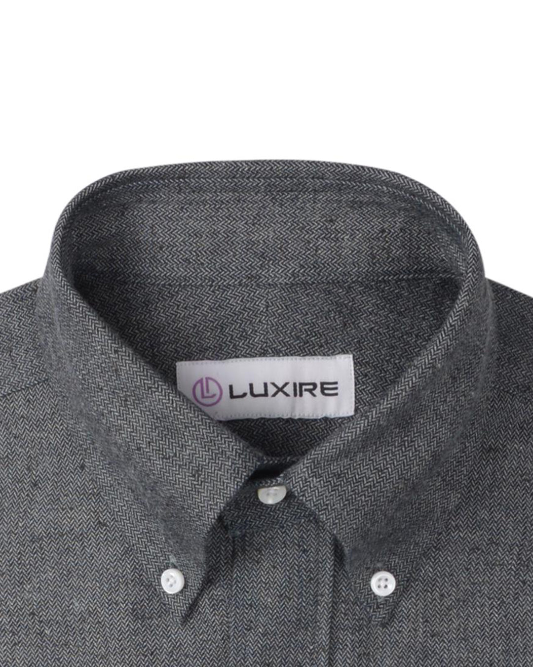 Denim: Indigo Grey Slub Herringbone - 3
