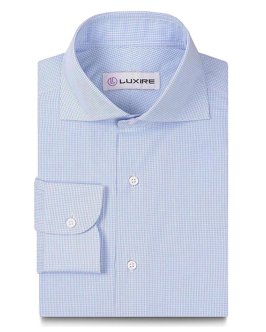 Blue Graph Checks Plain - 2