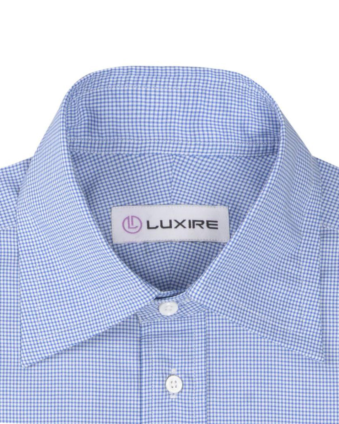 Blue Micro Gingham Checks - 2