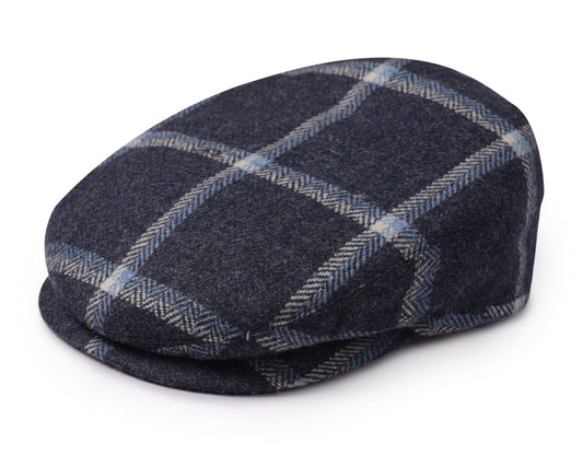 Cap Tweed in Navy Windowpane (4386326315063)