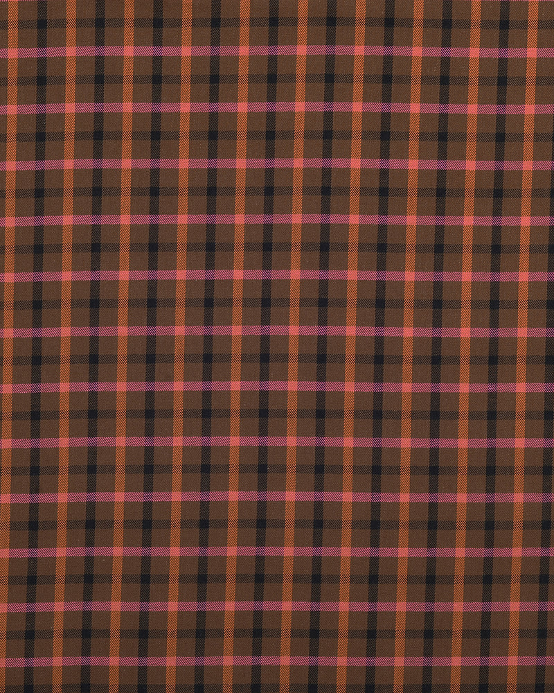 Checks: Pink Tan Black Tattersall