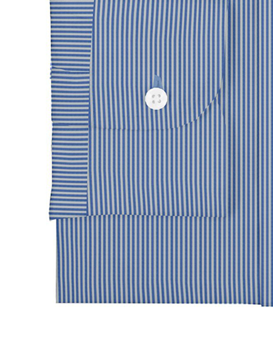 Light Dutch Blue Fine Pencil Stripes on White