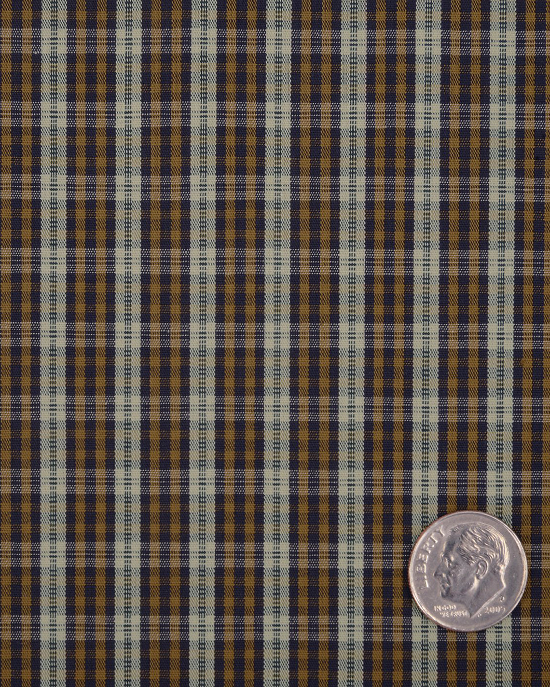 Brown Tan Navy Tartan Checks