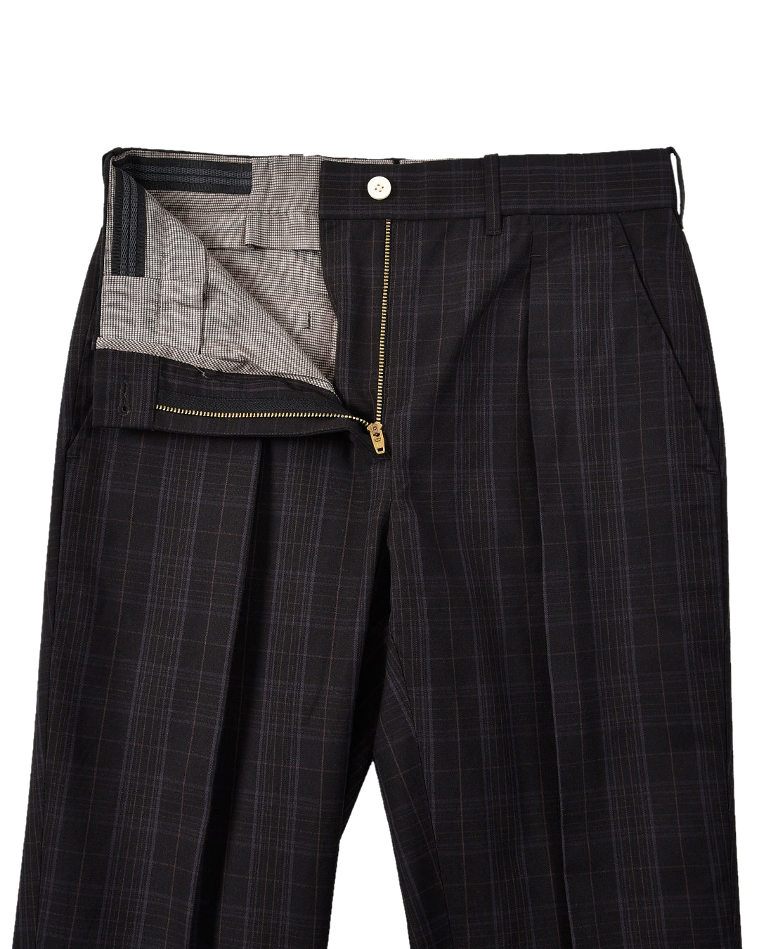 Black Grey Checks Pant