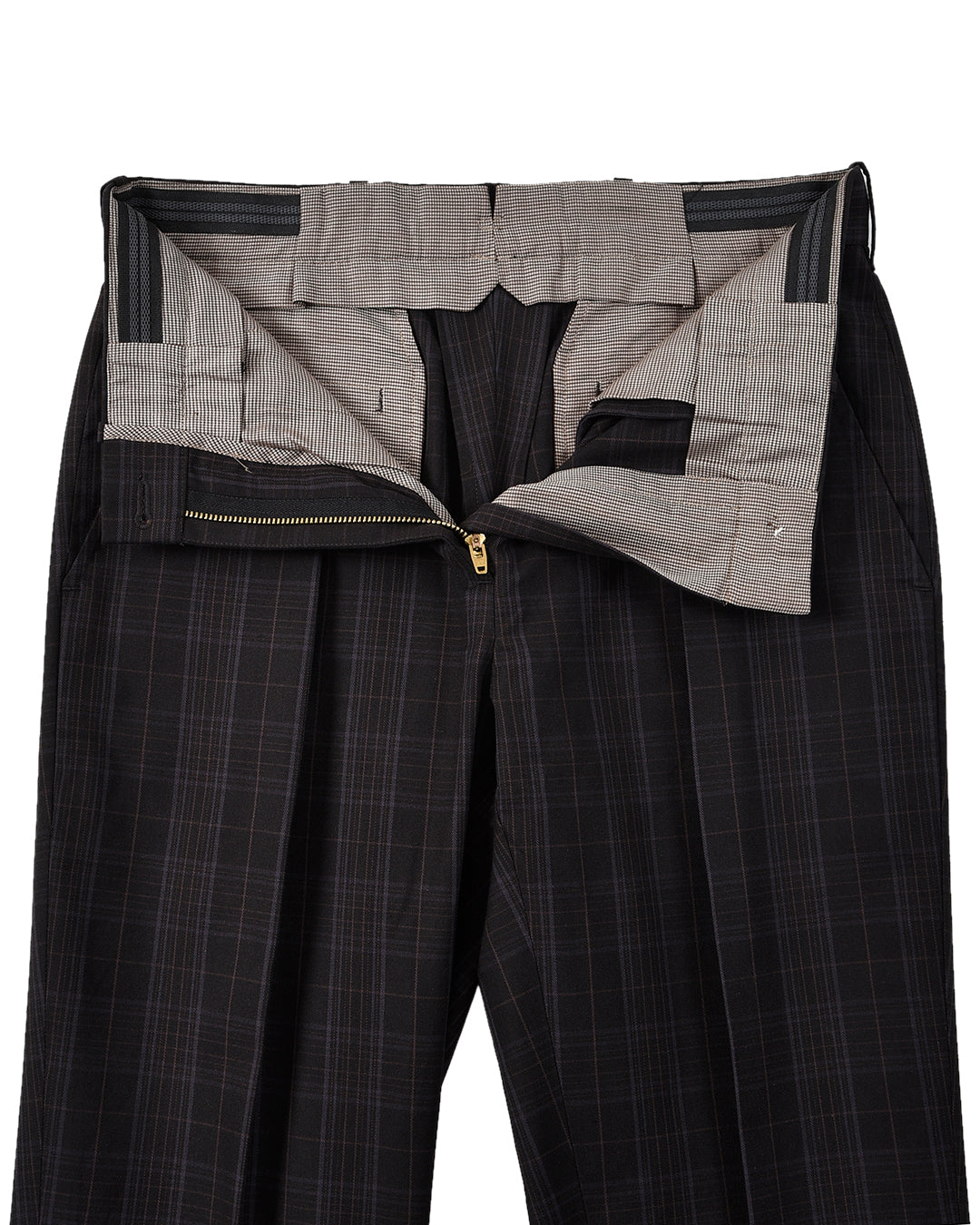 Black Grey Checks Pant