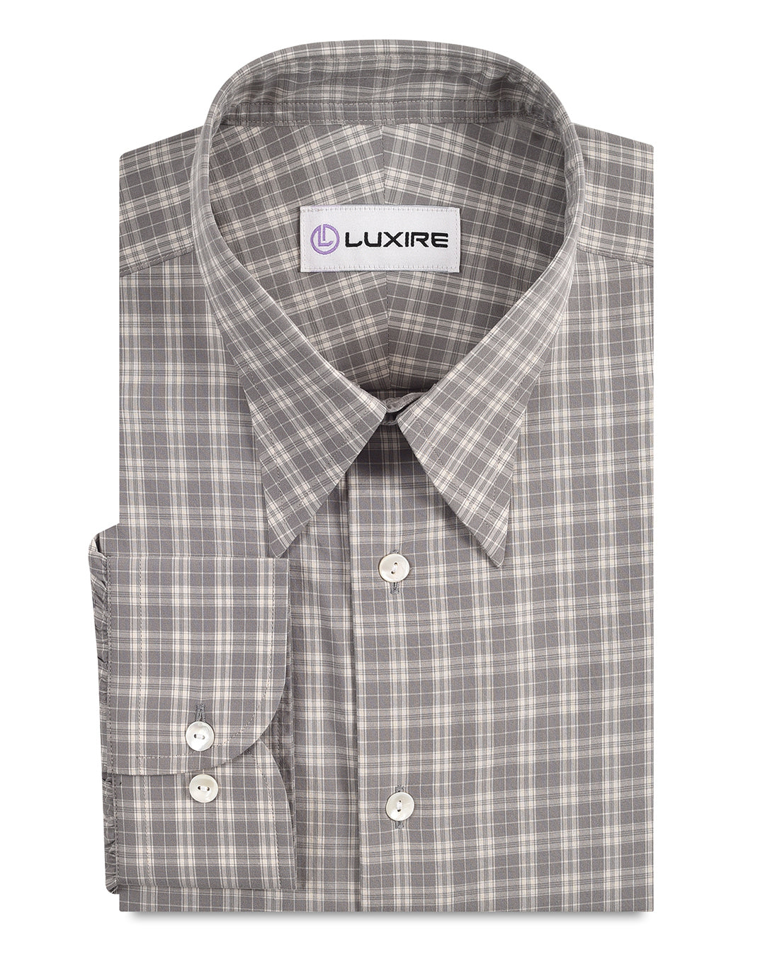 Grey Off-White Tattersall Checks - 1