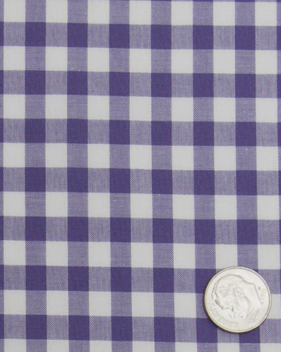 Broad purple Gingham Checks on White - 4