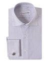 Alumo Heather Oxford  Purple Dress Stripes