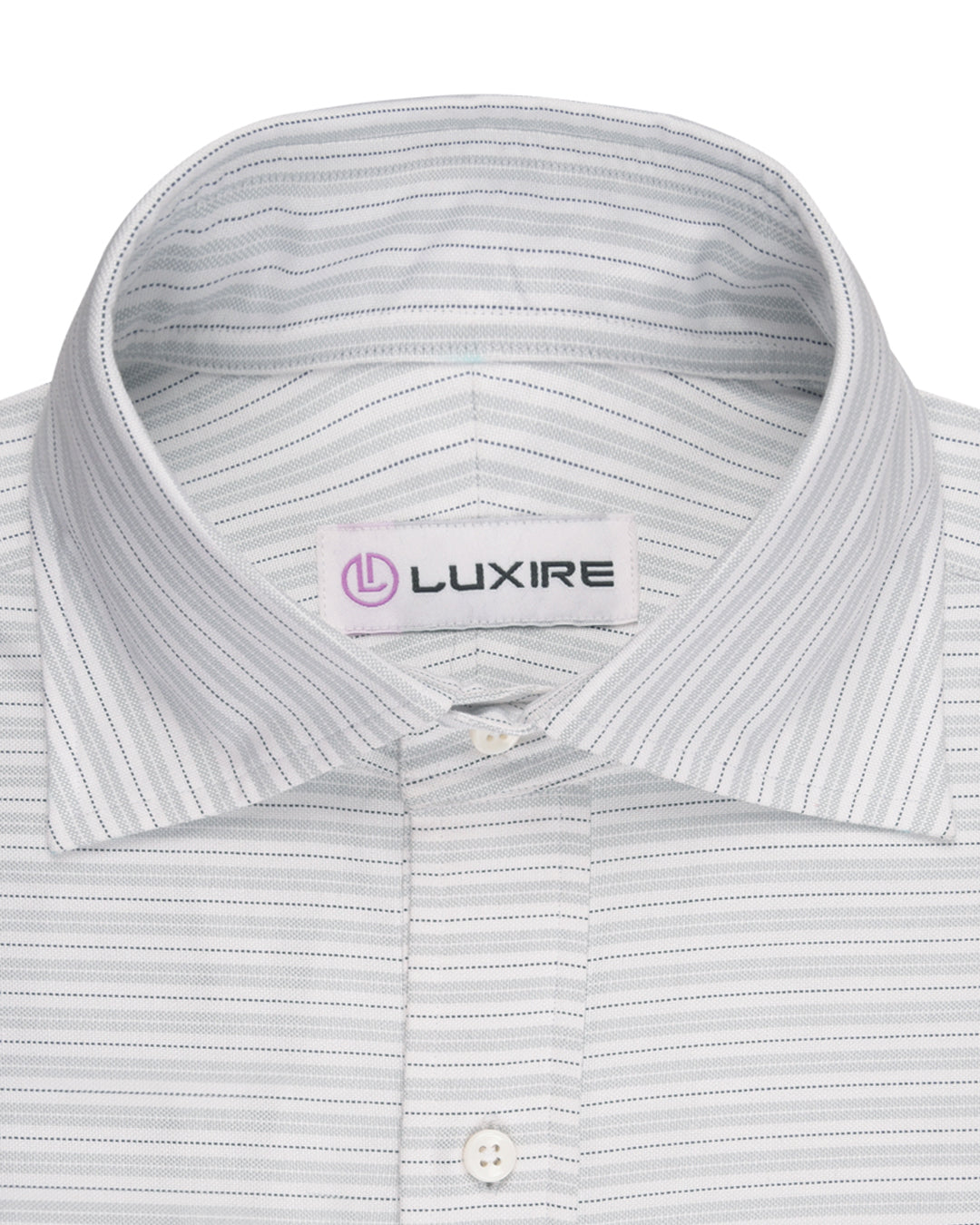 Alumo Oxford Stone Grey and Navy Alternate Stripes - 2