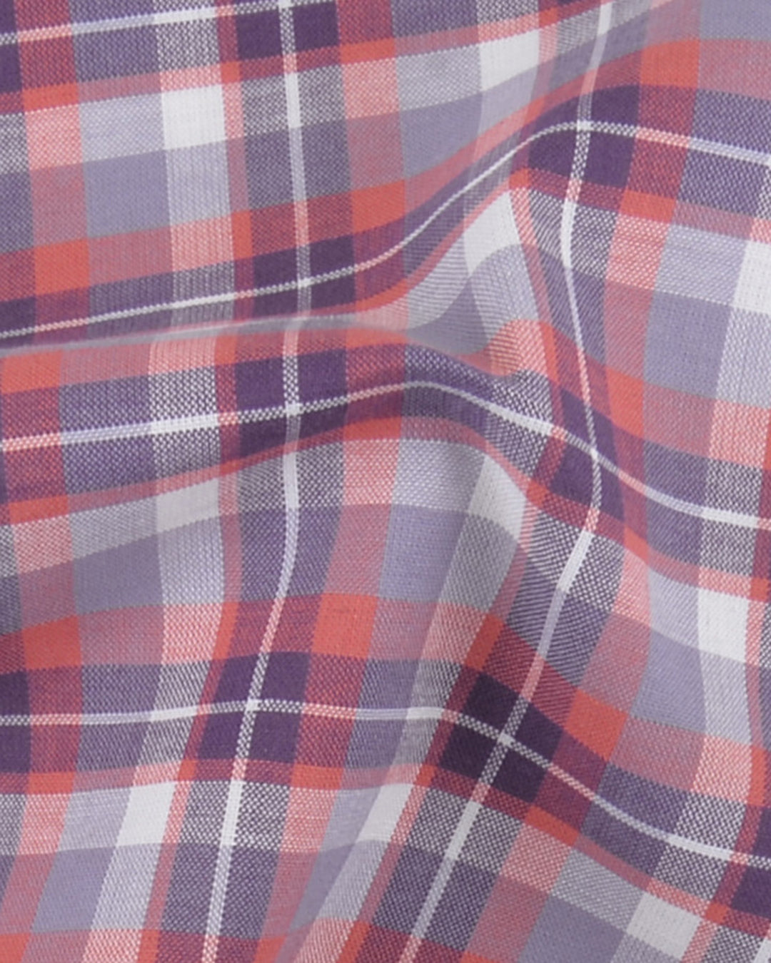 Purple Dark Peach Tartan Checks