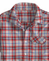 Red Navy Cream Twill Madras Checks