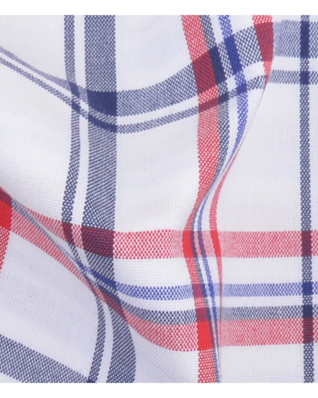 Classic Red Navy White Checks Oxford - 4