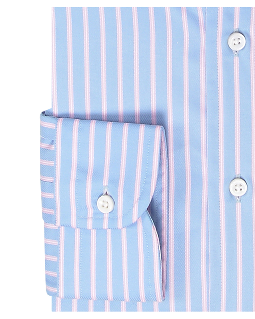 Blue Pink Stripes Twill - 3