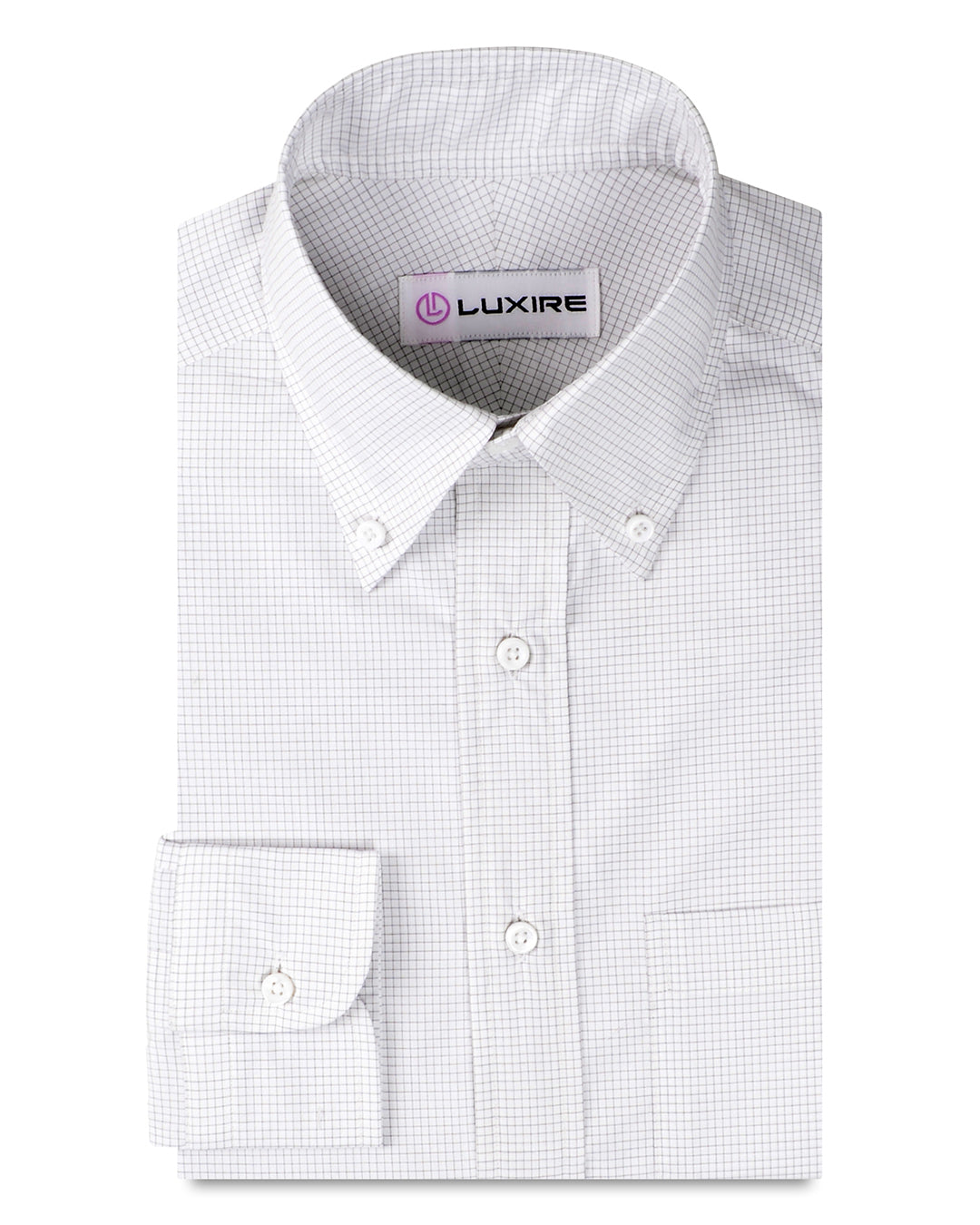 Brembana Grey White Graph checks Shirt