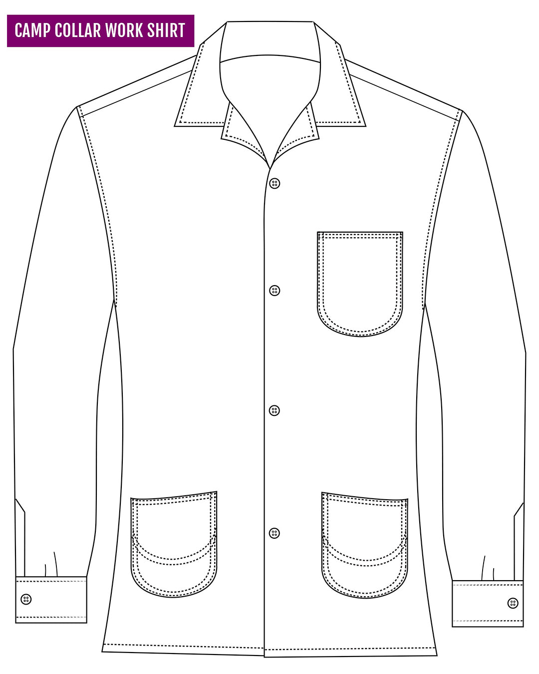 Grey White Tattersall Flannel Work Shirt