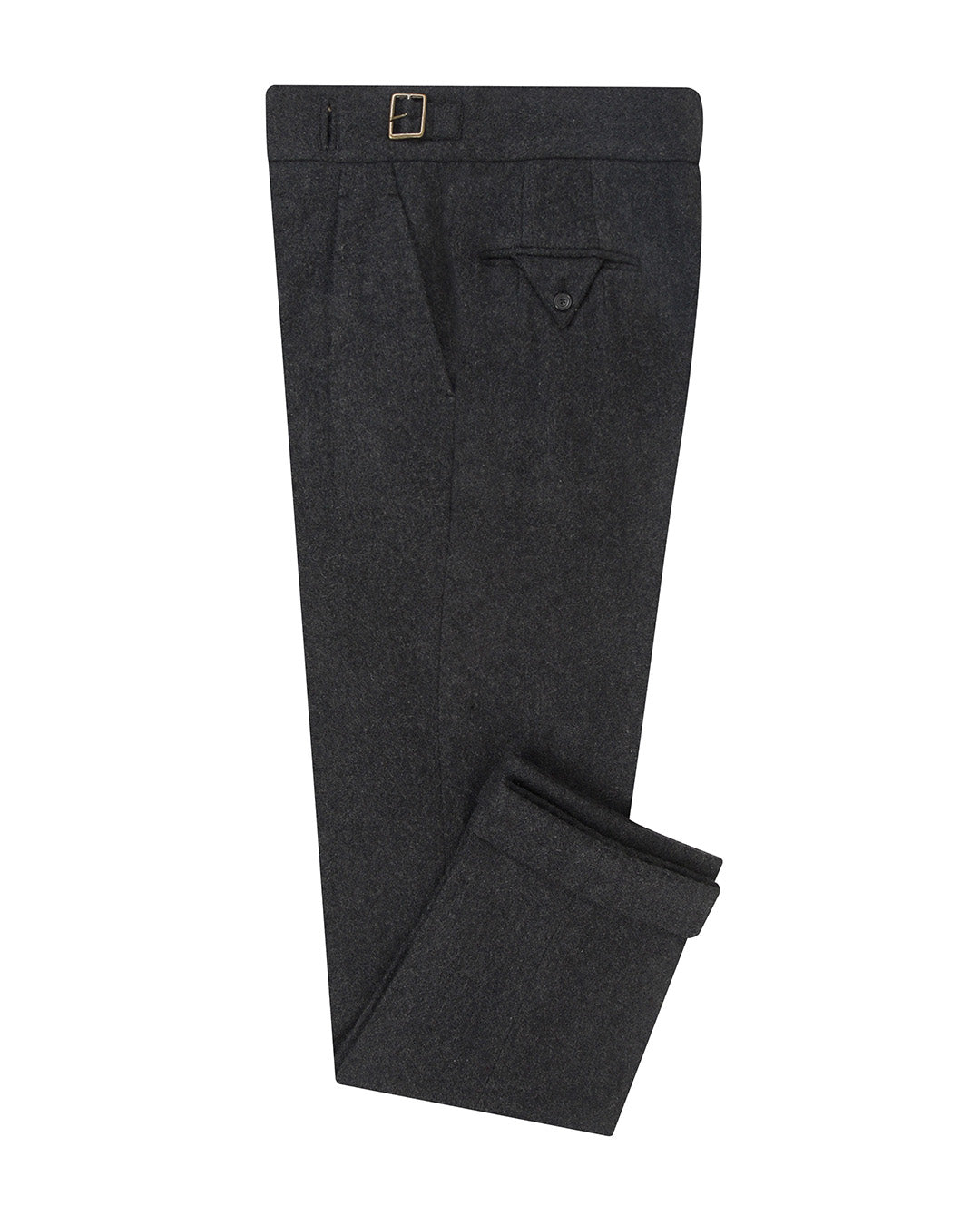 Gurkha Pant in Charcoal Grey Wool Flannel - 1