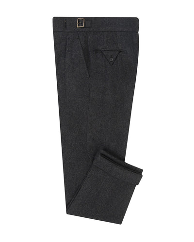 Gurkha Pant in Charcoal Grey Wool Flannel