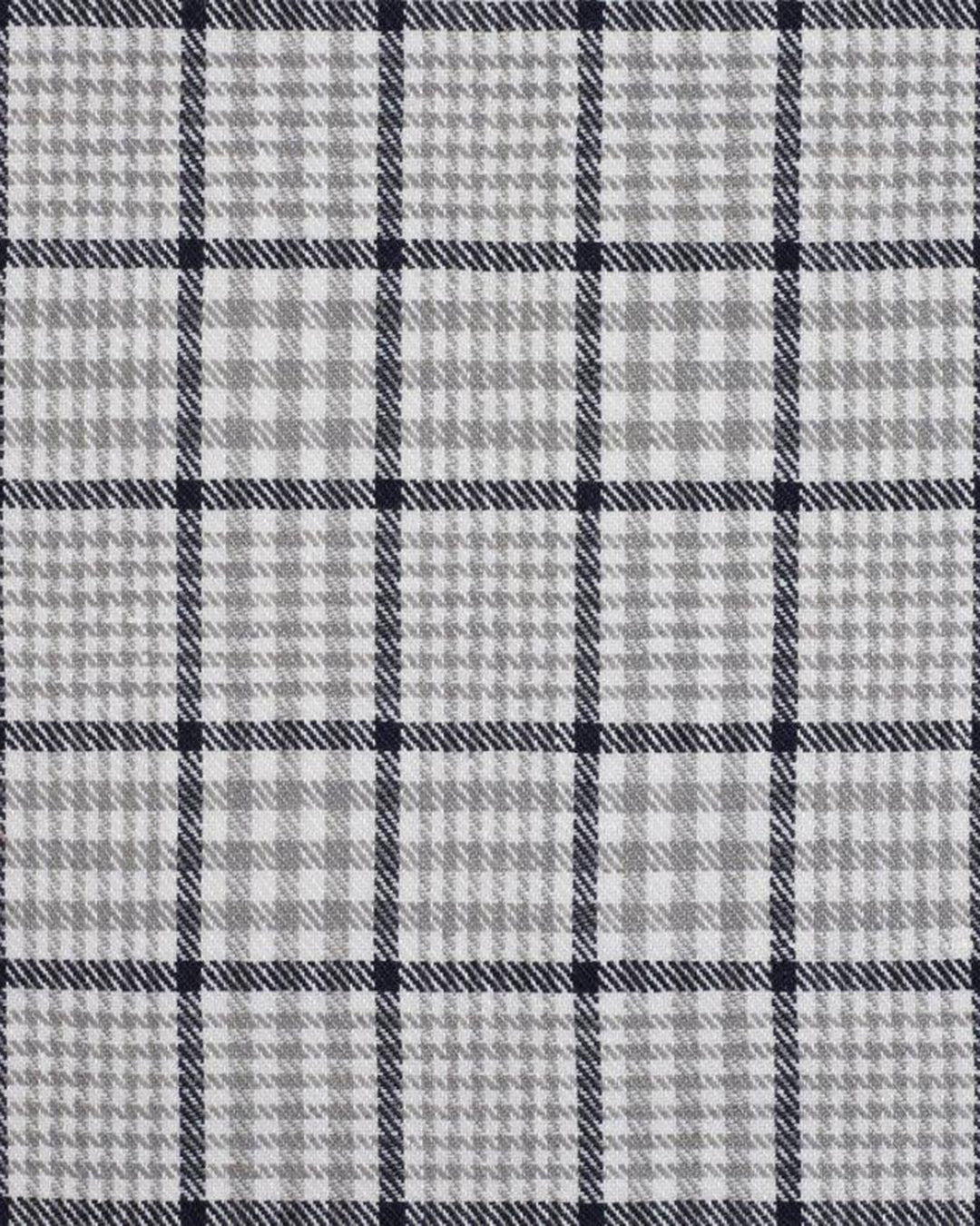 Dugdale Crommelin Linen - Silver Grey Black Checks - 2