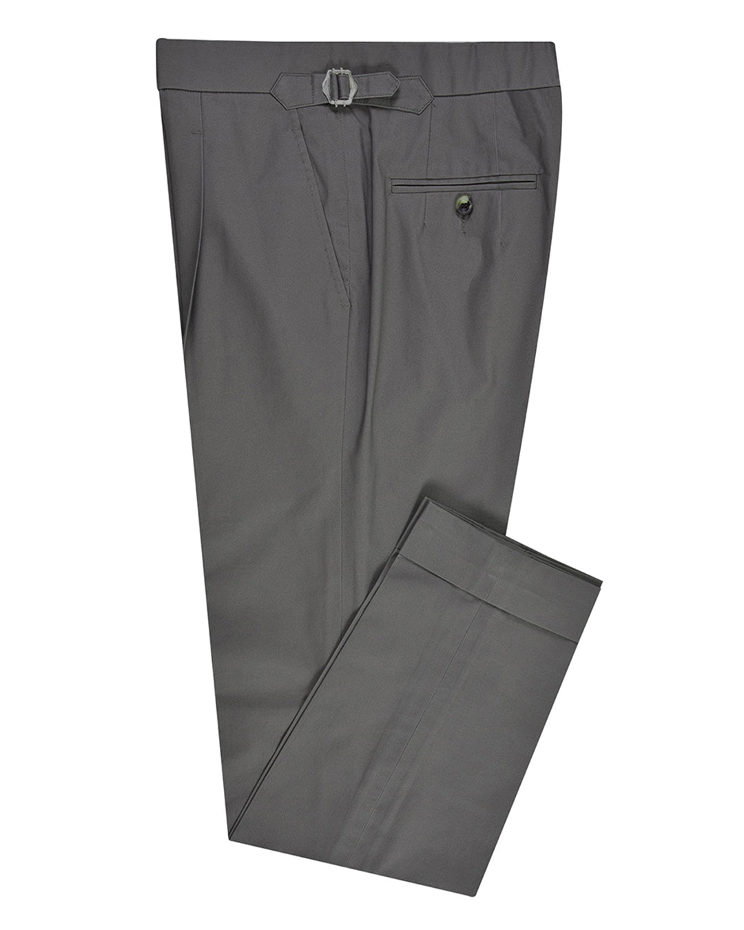 Ash Grey Cotton Twill Dress Pant - 1