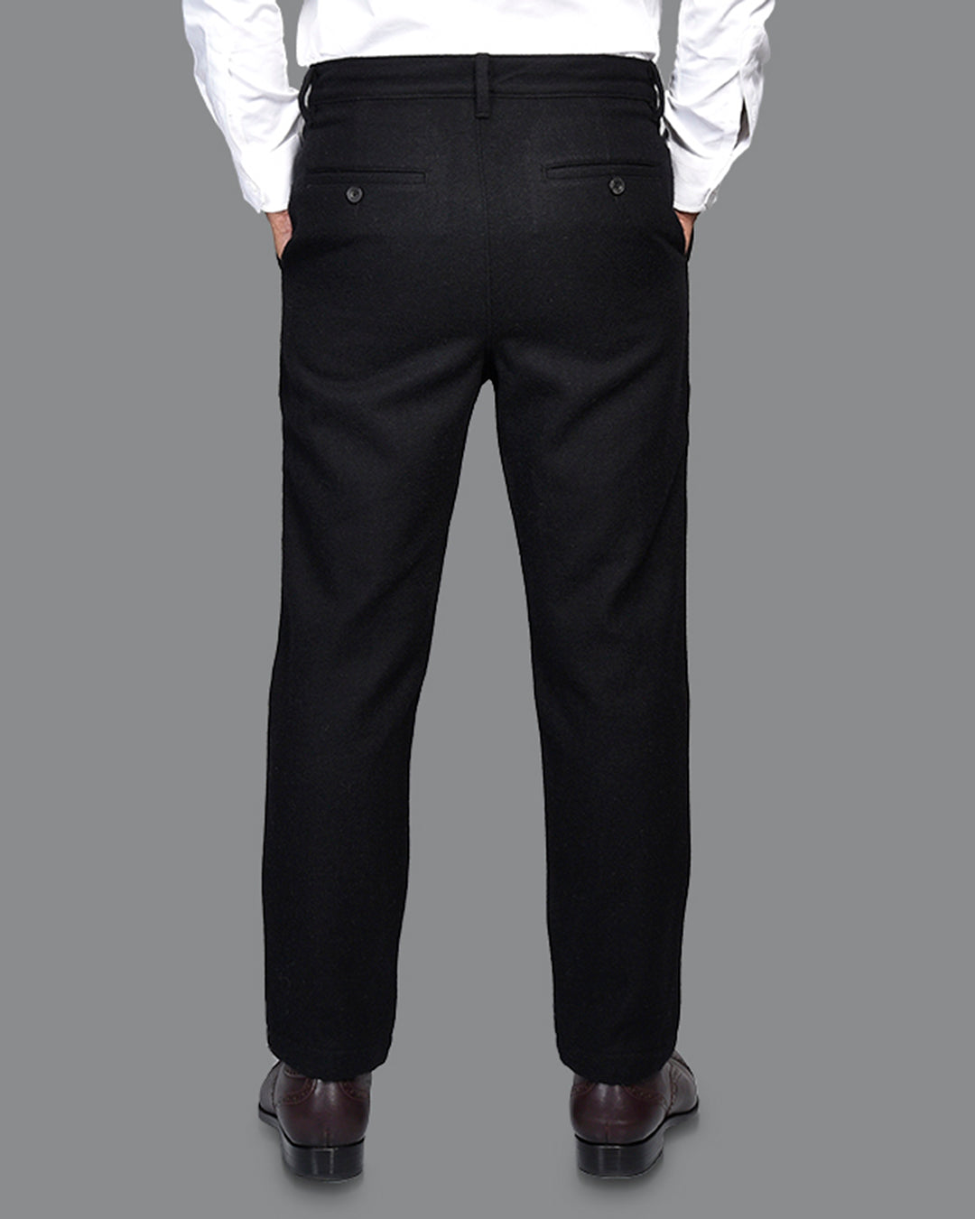 Black Wool Winter Pant