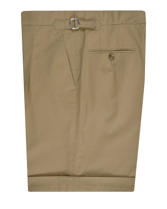 Dark Beige Plain Shorts