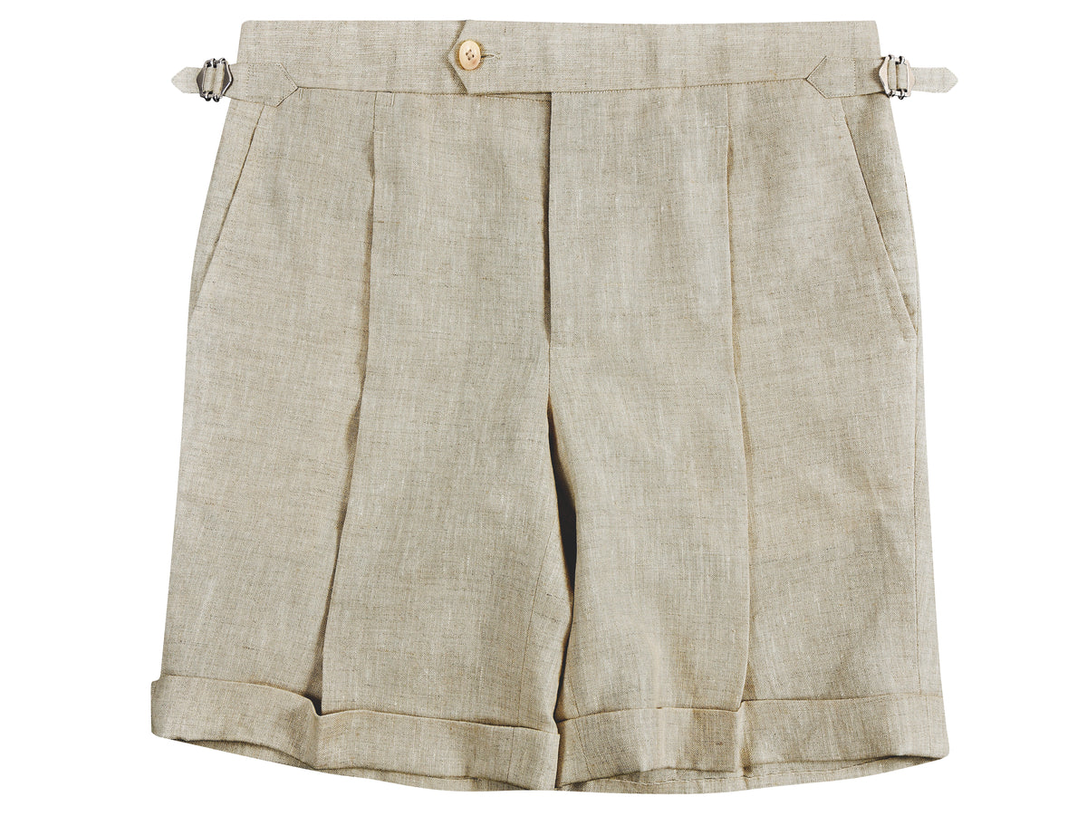 100% Linen Suiting Muslin Shorts - 2