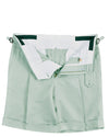 Pale Green Cotton Canvas Linen Shorts
