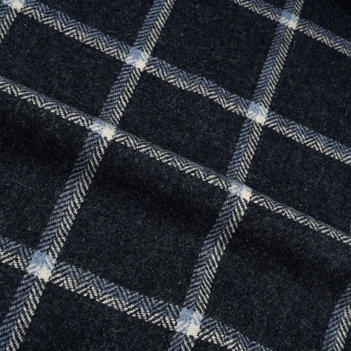 Cap Tweed in Navy Windowpane - 3