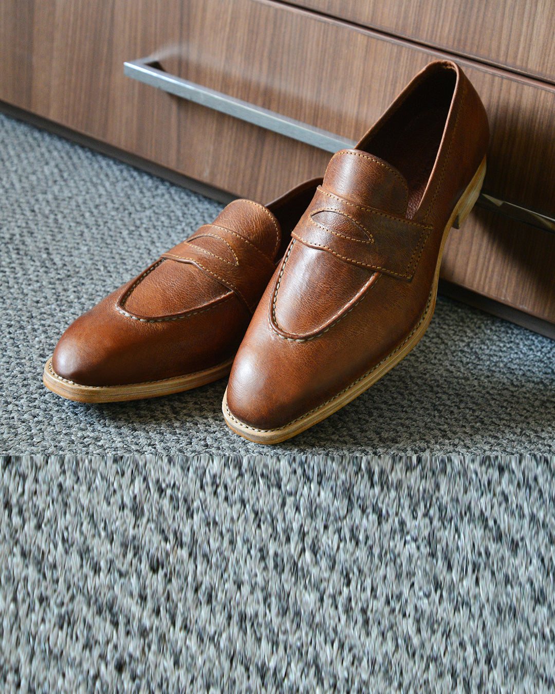 Tan Penny Loafers