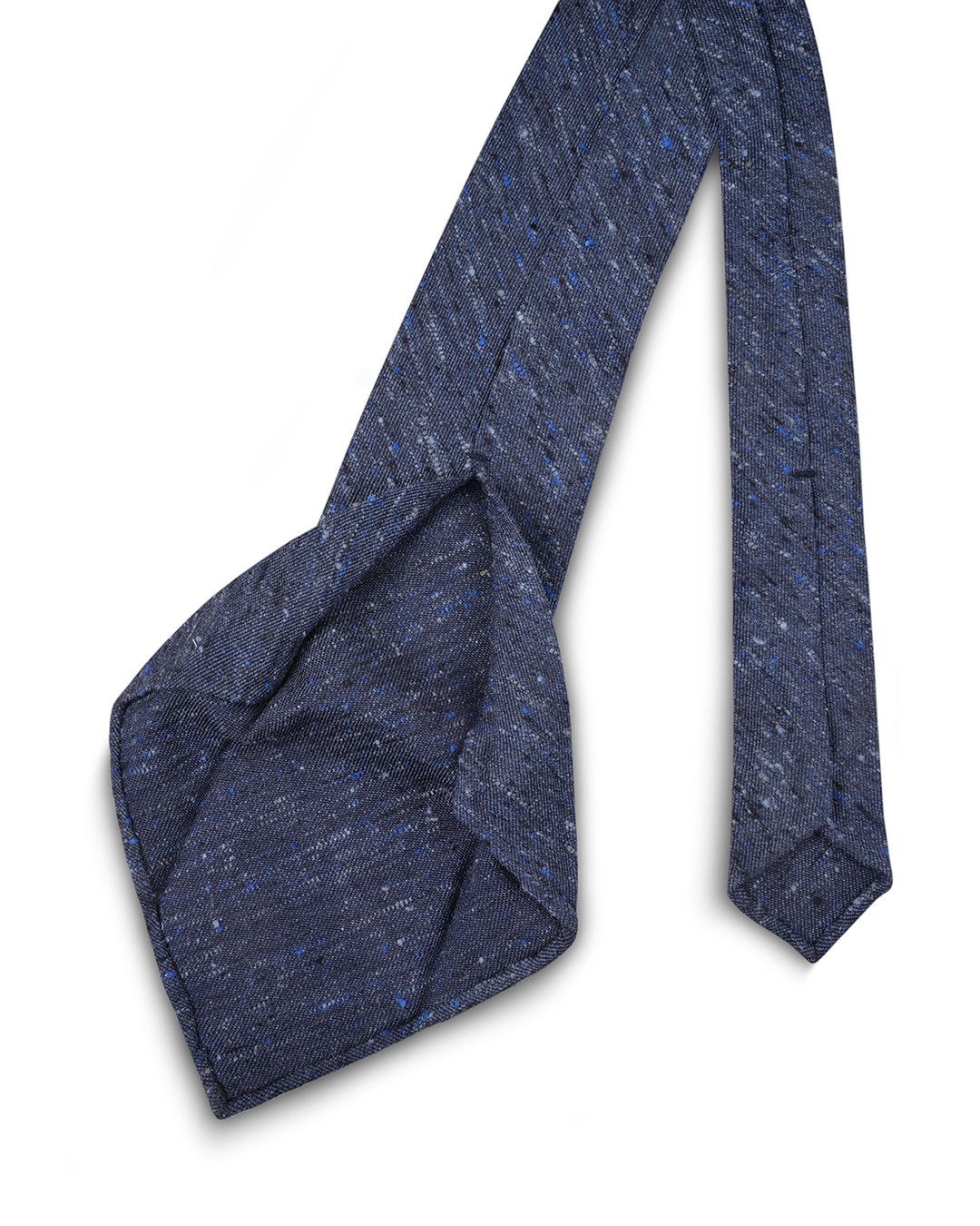 Dark Blue Raw Silk Tie