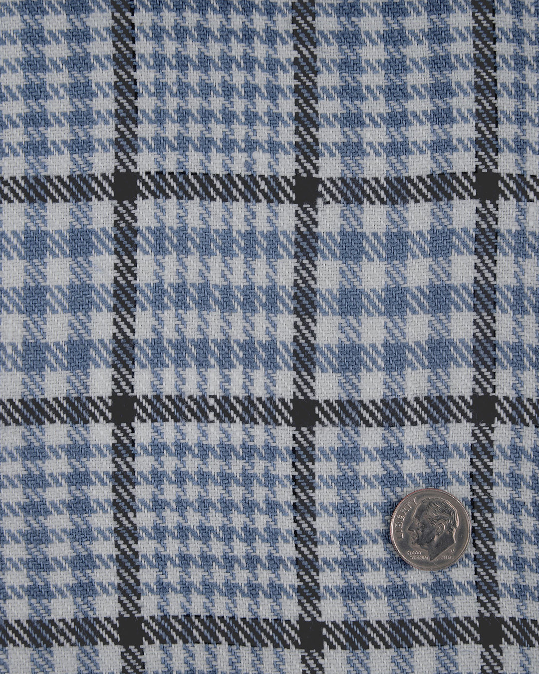 Dugdale Ecru LT Blue Check With Navy Overcheck