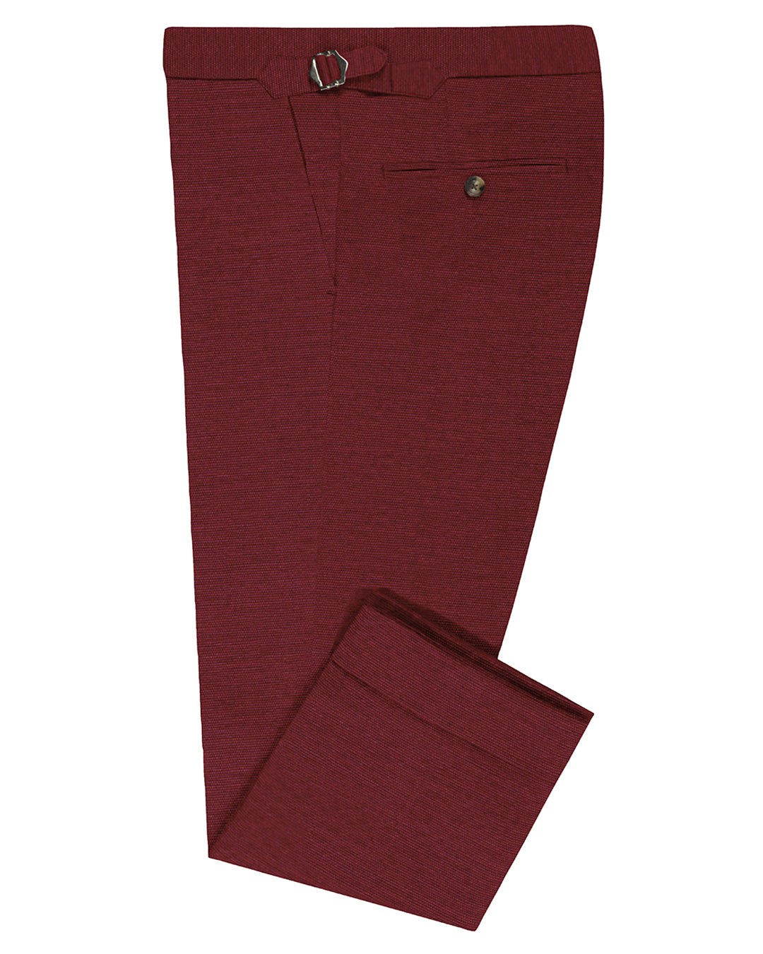Dugdale Fine Worsted Pant- Burgundy - 1