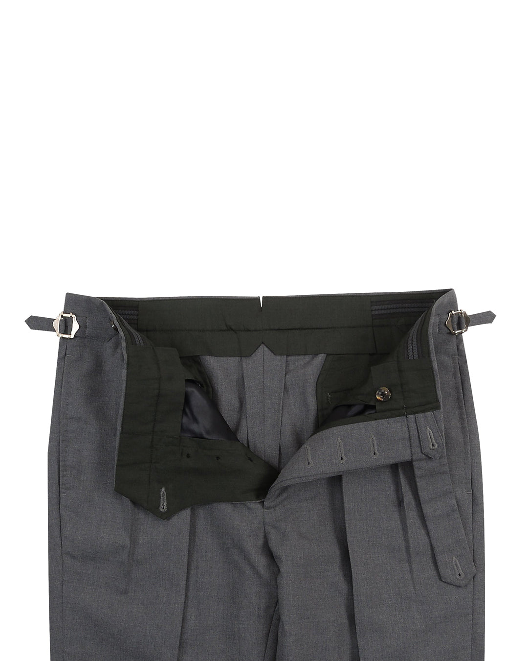 Dugdale New Fine Worsted Tropical Wool - Grey High Waisted Pant
