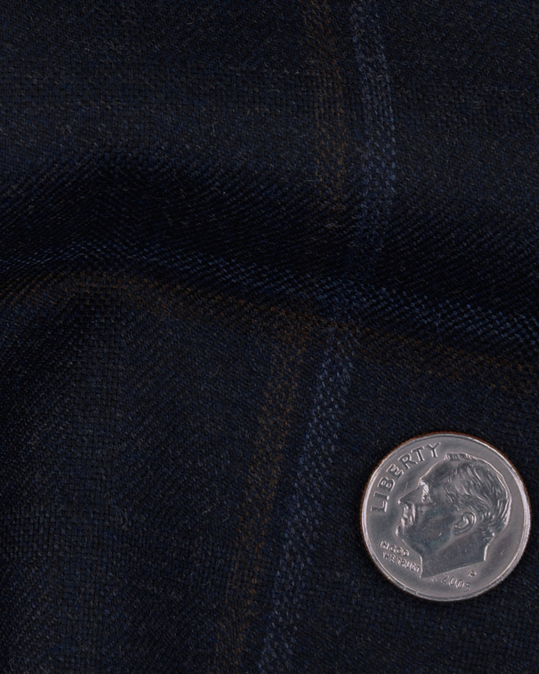 EThomas Wool Cashmere: Dark Blue Double Windowpanes  Jacket