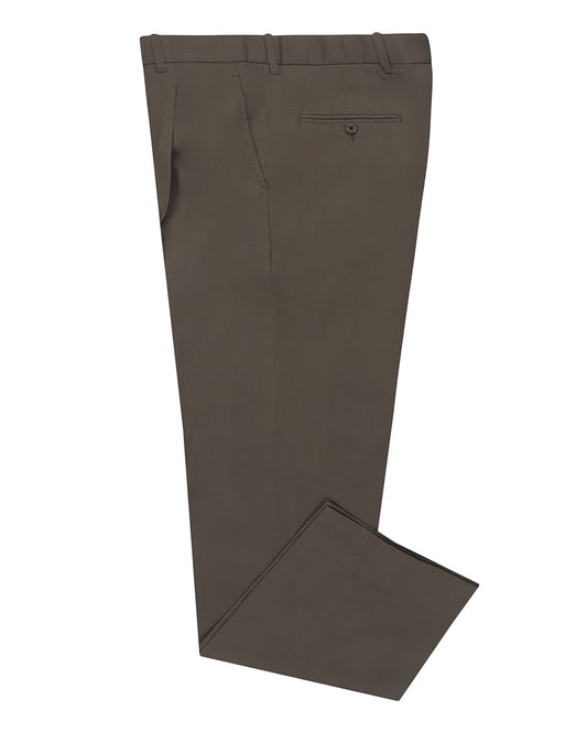 Fresco: Soft Light Brown Stretch Twill Pants