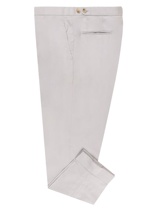 Fresco: Soft Mild Grey Stretch Twill Pants