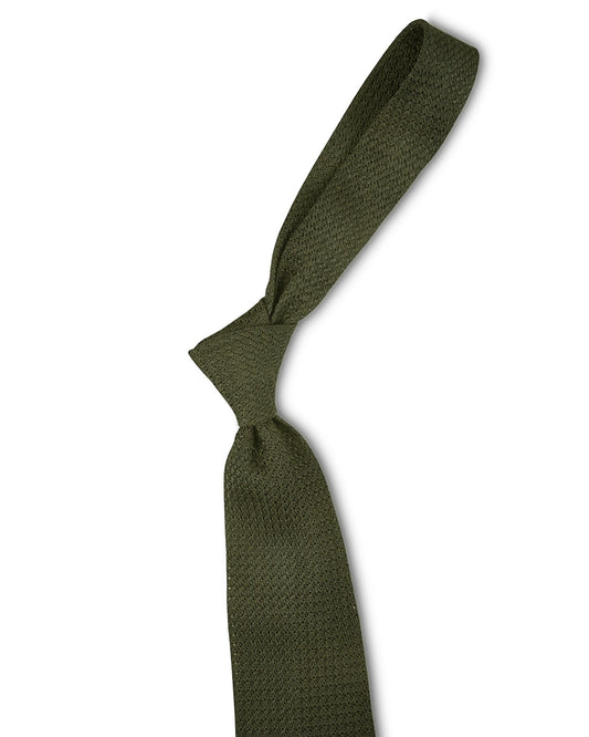 Grenadine Garza Grossa Olive Tie