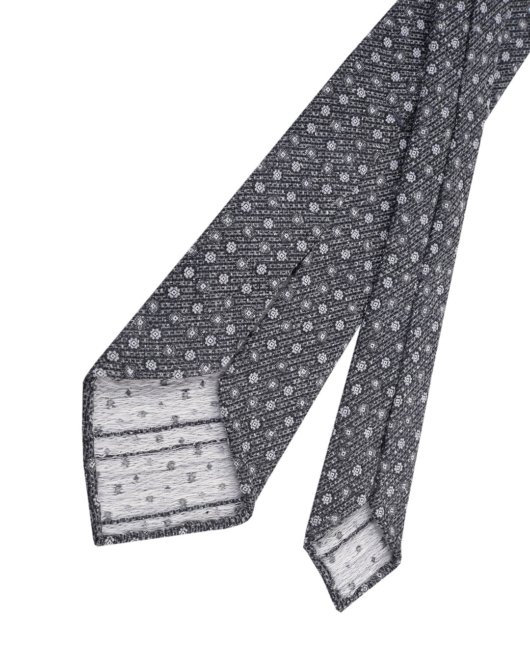 Grey Floral Tie