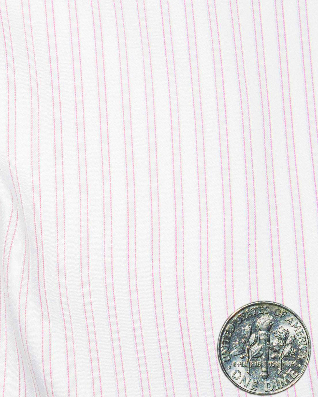 Pink Pin Stripes With White Dobby: Natural Wrinkle Free
