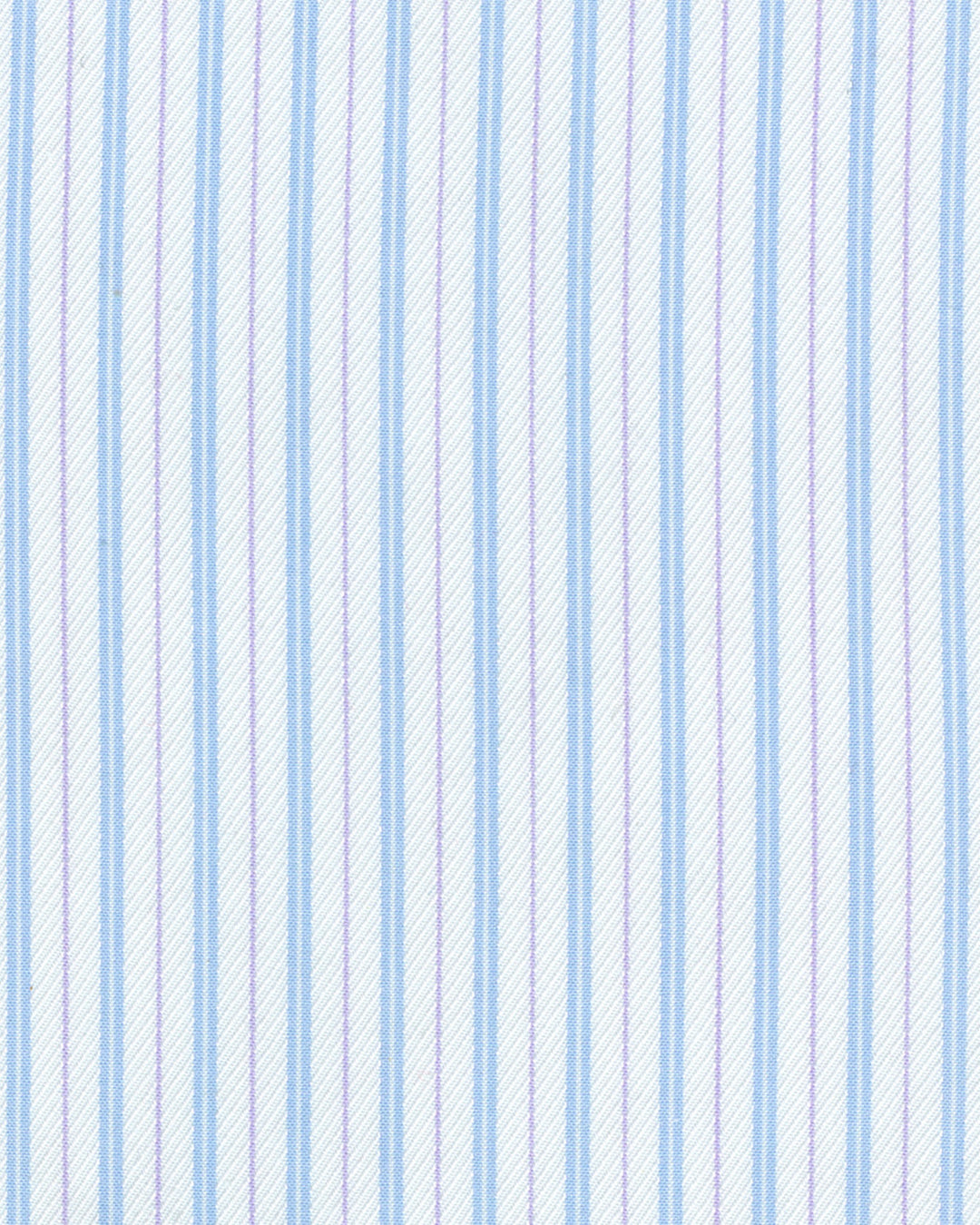Muave Blue Stripes on White Silk - 4