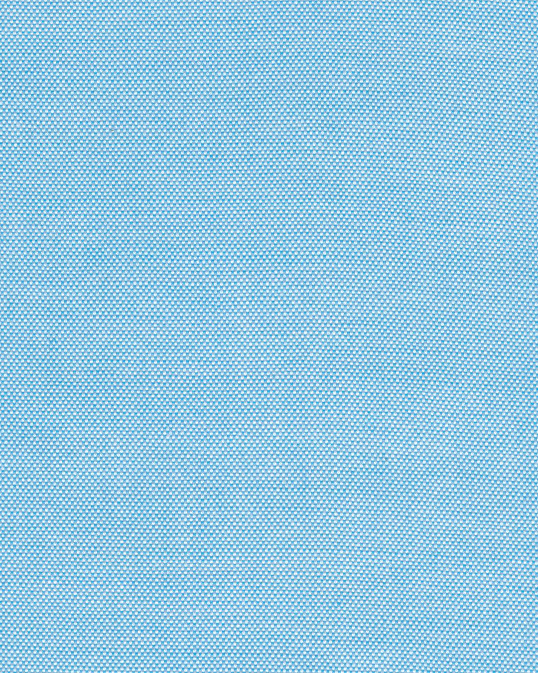 Turquoise Blue Pinpoint Oxford - 4